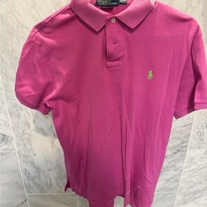 Ralph Lauren Men's Polo Shirt in Vibrant Pink